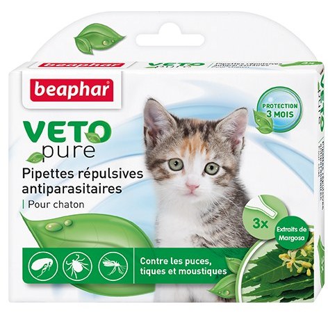 Беафар Биокапли VETO pure от паразитов для котят  3 пипетки
