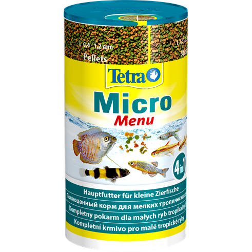 TETRA Micro Mеnu 100ml 4 вида корма (гранулы,палочки,шарики,чипсы)