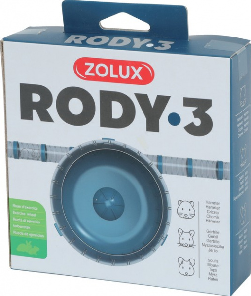Бесшумное колесо для грызунов Rody 3, цвет синий