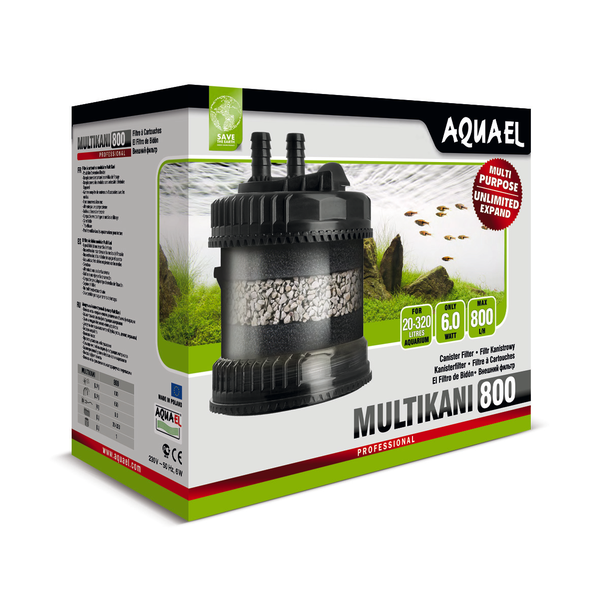 Внешний фильтр AQUAEL MULTI KANI 800 для аквариума 20 - 320 л (800 л/ч) с выносной помпой