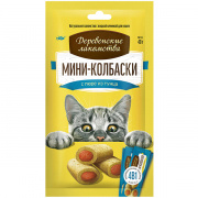 Деревенские лакомства для кошек Мини-колбаски с пюре из тунца, 4*10г для кошек и котят купить в Новосибирске в ЗООмагазине Два друга