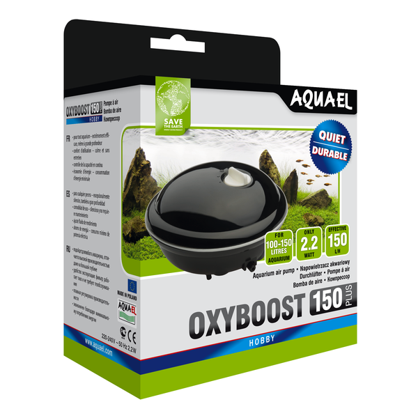 Компрессор AQUAEL OXYBOOST 150 plus для аквариума 100 - 150 л (150 л/ч, 1 канал, регулируемый)
