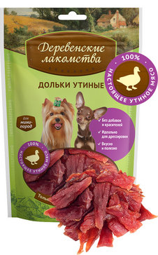 Деревенские лакомства для мини-пород Дольки утиные 55г