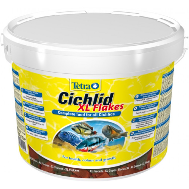 TETRA Cichilid Flakes XL 10л крупные хлопья для цихлид