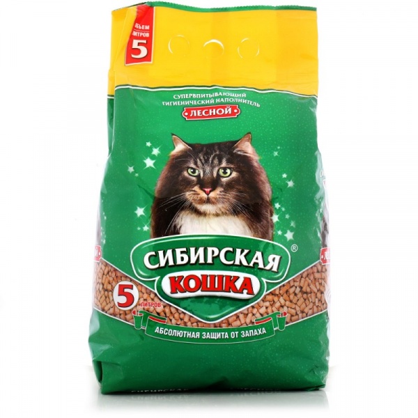 СИБИРСКАЯ КОШКА наполнитель 5л ЛЕСНОЙ