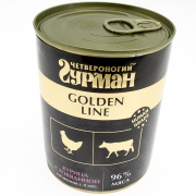 Четвероногий Гурман Корм консервированный для собак Golden курица с говядиной в желе, 340 г