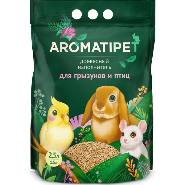 AromatiPet наполнитель д/грызунов и птиц 2,5л/1,5кг