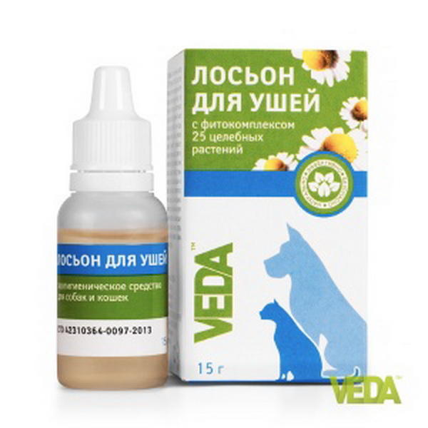 Лосьон VEDA для ушей гигиенический 25 целебных растений 15г