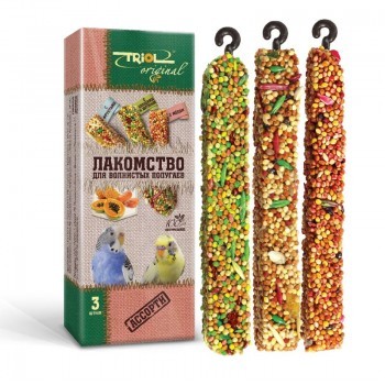 Triol Original палочки для волнистых попугаев аcсорти 3шт 