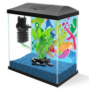 Аквариум AQUAEL LEDDY MINI 30 черный (28,5х15,5х32 см) 12,6 л, (фильтр TURBO MINI, двусторонний фон купить в ЗООмагазине Два друга в Новосибирске