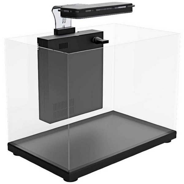 Аквариум AtmanZGT-50 41л черный(50,4х25,4х34) + LED светильник ,фильтр и покрывное стекло