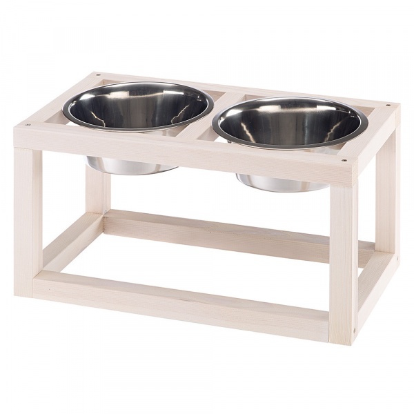 Деревянная подставка DESCO WOOD 05 с металлическими мисками KC56 (3,6 л) Ferplast