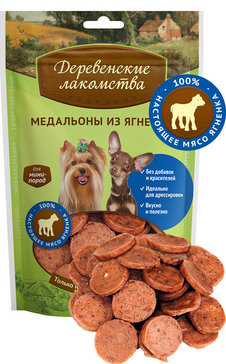 Деревенские лакомства для мини-пород Медальоны из ягненка 55г