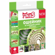 Мисс Кисс Ошейник уход за шерстью, отпугивание насекомых для кошек ЗЕЛЕНЫЙ 38 см купить в Новосибирске на сайте зоомагазина Два друга