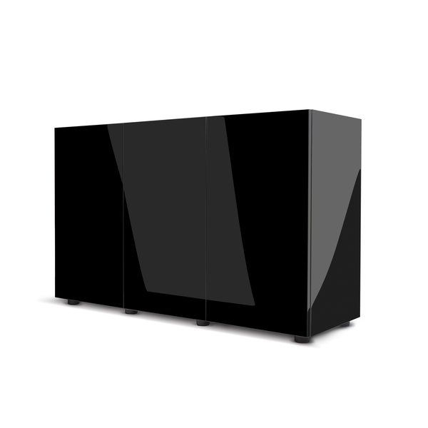 Тумба GLOSSY 120 для аквариума (120х40х72см) черная, дверцы с акриловым покрытием
