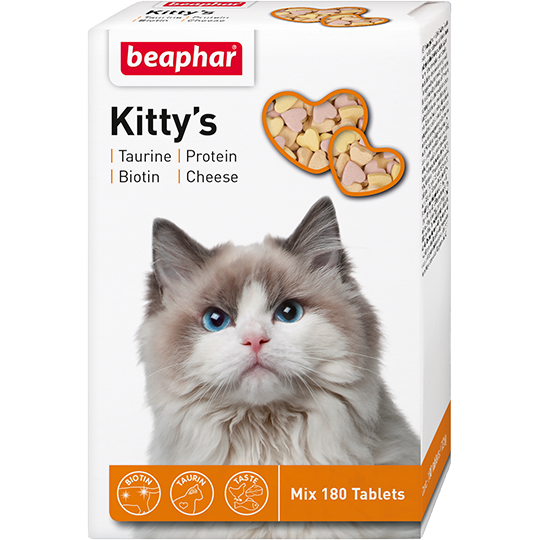 Беафар Кормовая добавка Kitty's Mix для кошек 180 таб.