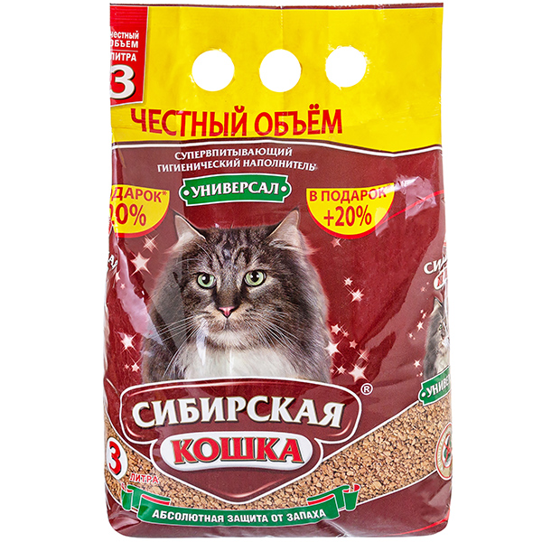 СИБИРСКАЯ КОШКА наполн. 3л УНИВЕРСАЛ АКЦИЯ +20%