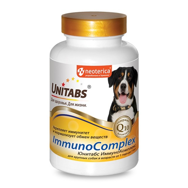 Unitabs Immuno Complex ежедневные для крупных пород  100 табл U205