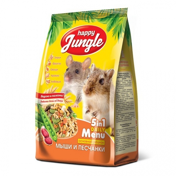 Happy Jungle корм для мышей и песчанок 400г