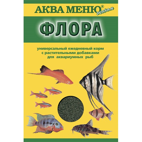 АКВА-МЕНЮ Флора 30г ежедневный корм с растительными добавками