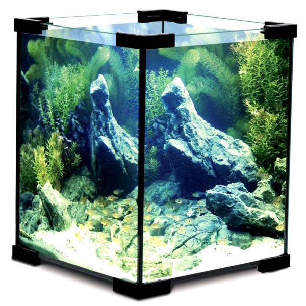 Аквариум LAGUNA "Crystal" 6001B, 15л черный 250*250*250мм