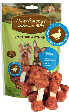 Деревенские лакомства для мини-пород Косточки утиные 55г