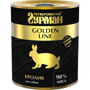 Четвероногий Гурман Корм консервированный для собак Golden кролик в желе, 340 г