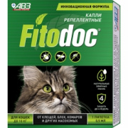FITODOC капли репеллентные для кошек (1 пип. по 0,5 мл) купить в Новосибирске на сайте зоомагазина Два друга