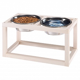 Деревянная подставка DESCO WOOD 07 с металлическими мисками KC58 (5,6 л) Ferplast
