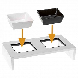 Деревянная подставка MAKI 03 с керамическими мисками Ferplast