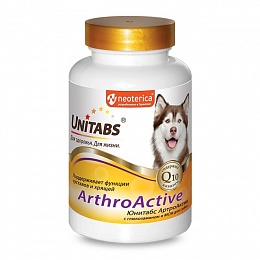 Unitabs ArthroActive для собак с Глюкозамином и МСМ 100 таб U201