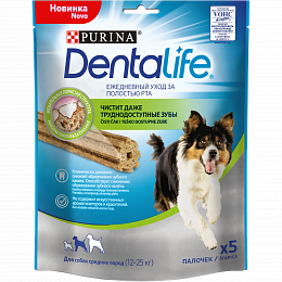 Purina DentaLife для собак средних пород, 115 г