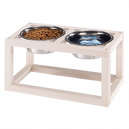 Деревянная подставка DESCO WOOD 05 с металлическими мисками KC56 (3,6 л) Ferplast