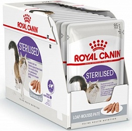Royal Canin STERILISED (В ПАШТЕТЕ) ДЛЯ ВЗРОСЛЫХ СТЕРИЛИЗОВАННЫХ КОШЕК 85г упаковка 28шт