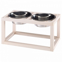 Деревянная подставка DESCO WOOD 07 с металлическими мисками KC58 (5,6 л) Ferplast