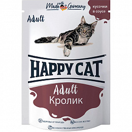 Хэппи Кет пауч для кошек Кролик в соусе (Россия) 85г