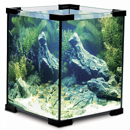 Аквариум LAGUNA "Crystal" 6002B, 18л черный 250*250*300мм