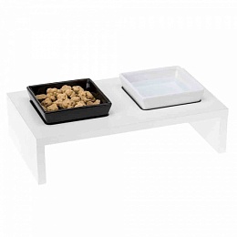 Деревянная подставка MAKI 03 с керамическими мисками Ferplast